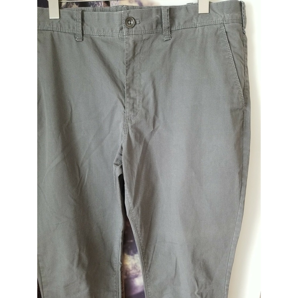 Express Men's Grey Geometric Print "Finn" Chino Pants Size 36/32
